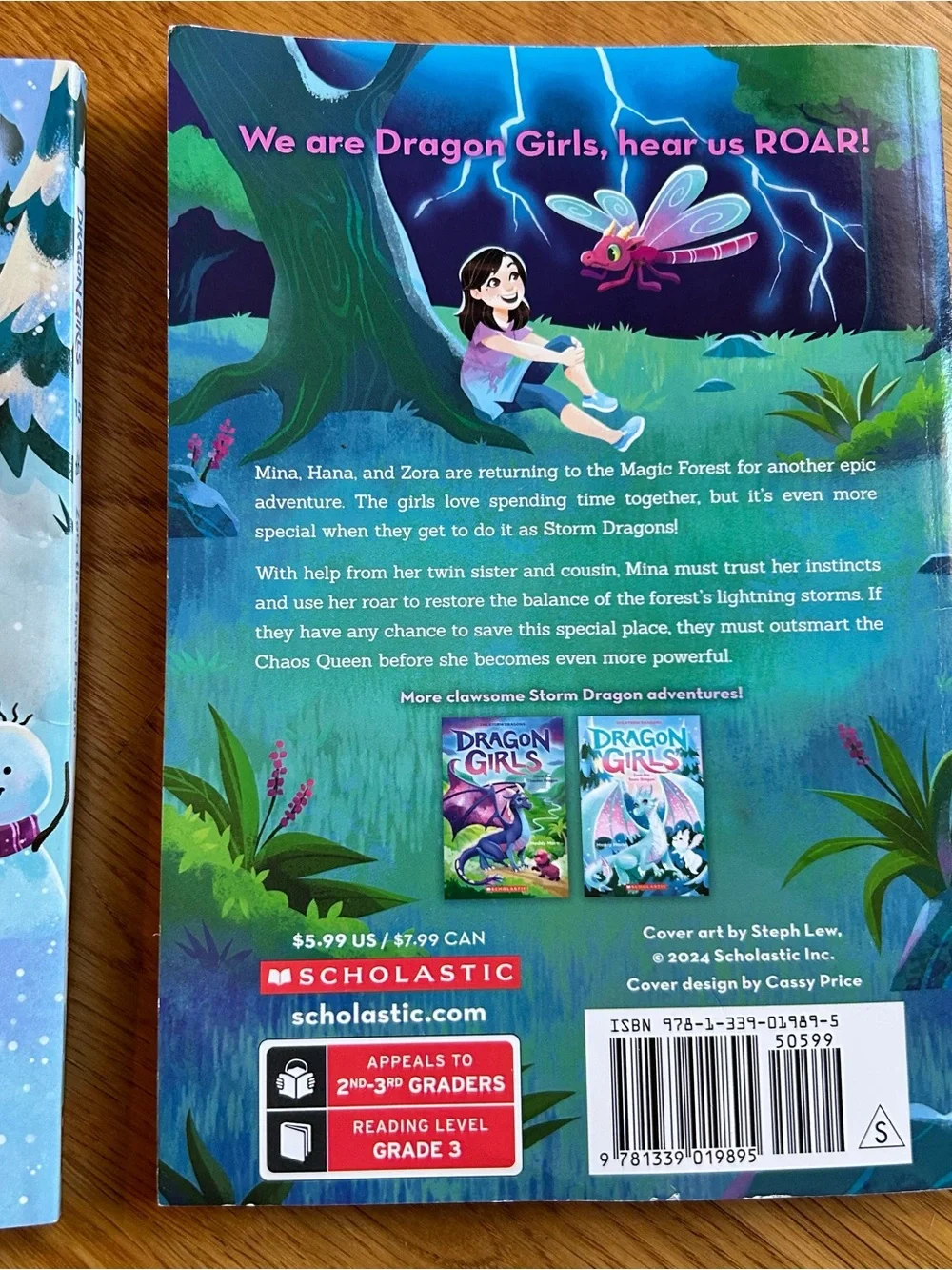 Scholastic Dragon Girls Book Back Covers — Blue, Green, Purple, Pink Accents